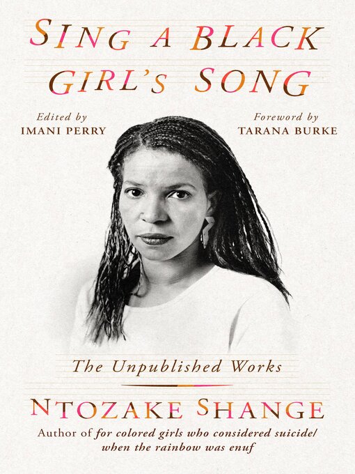 Title details for Sing a Black Girl's Song by Ntozake Shange - Wait list